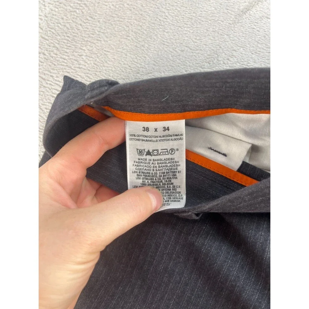 Dockers D3 Classic Fit Pants Men's 38x34 Gray Pleated D2 Preppy